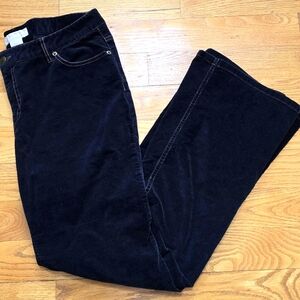 Michael By Michael Kors Black Wide Leg Corduroy Pants Size 12